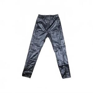 Faux Leather Skinny Pants Women’s Med Black Stretch Jeans